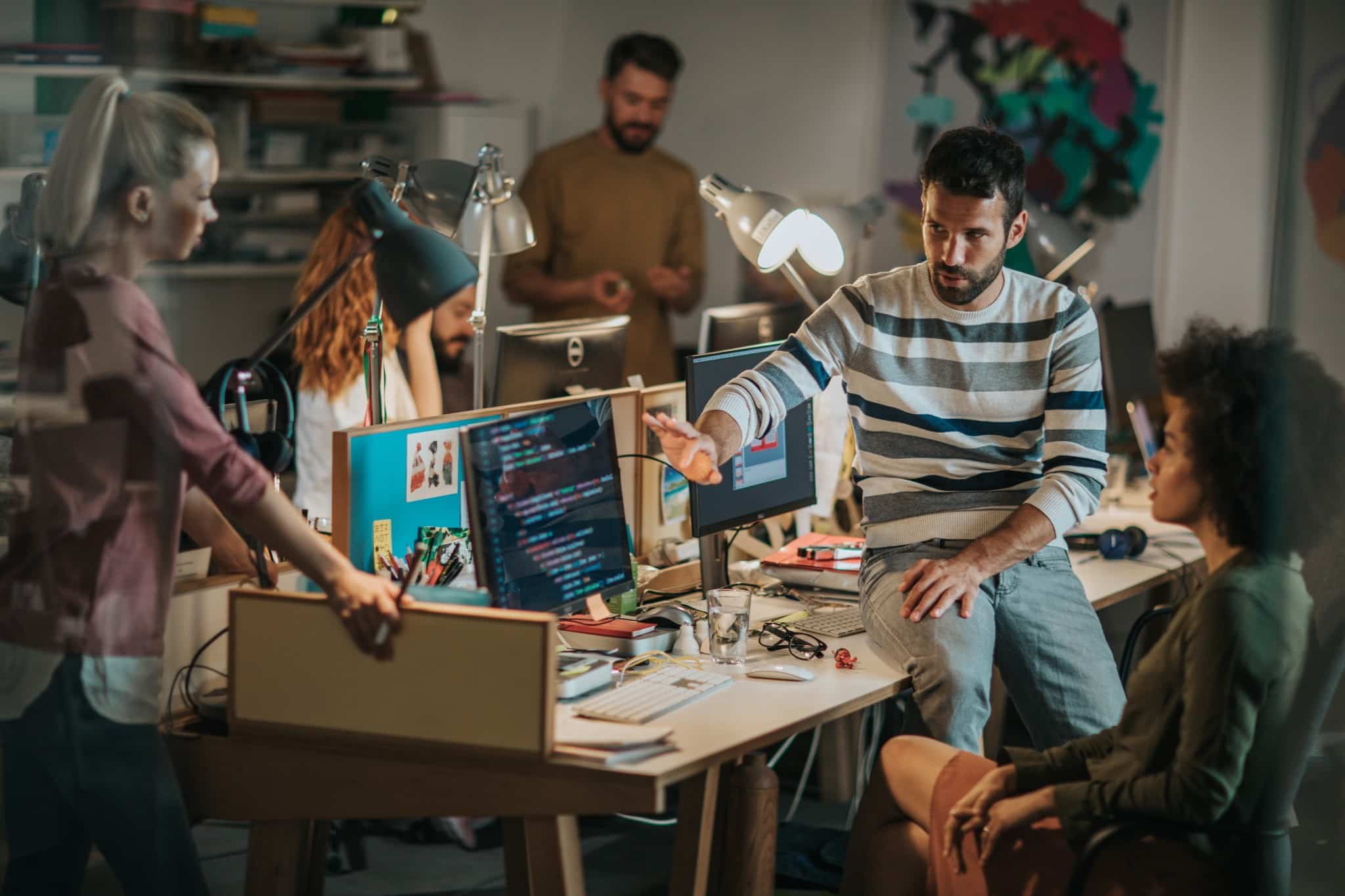 Seattle Software Developers project manager and developers collaborating